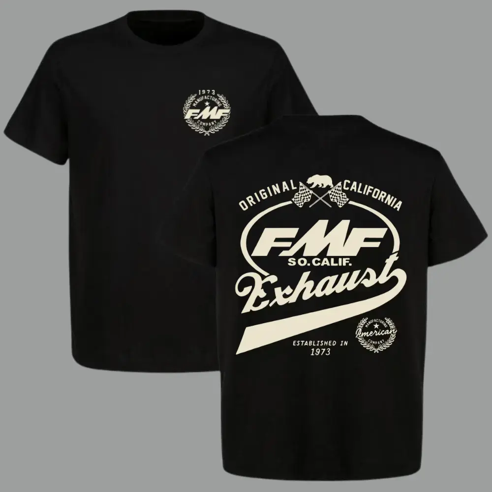 FMF Racing Fuel 1973 T-Shirt – Off-Road Dirt Bike Graphic Tee, Freestyle Motocross Shirt for Riders, Cotton Menswear for Men, Unisex Streetwear