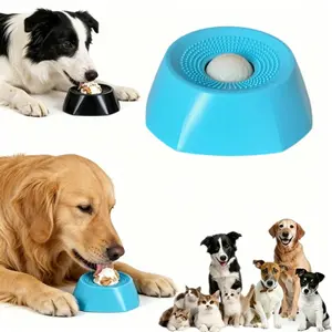 Pet Slow Feeder Dog Bowl, Liquid Snack Holder, Tongue Cleaner, Rolling Design, No Spill Bone Broth Bowl, Multi-Functional Puppy Yogurt Bowl
