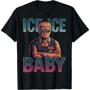 Ice Ice Baby Retro Funny Trump T-Shirt