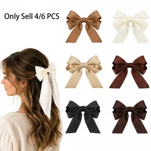 4/6 PCS Hair Bows Hair Clip, Ponytail Holder Accessories Slides Metal Clips Hair Bow for Women Girls Toddlers Teens Kids, Cute Hair Accessories Gifts