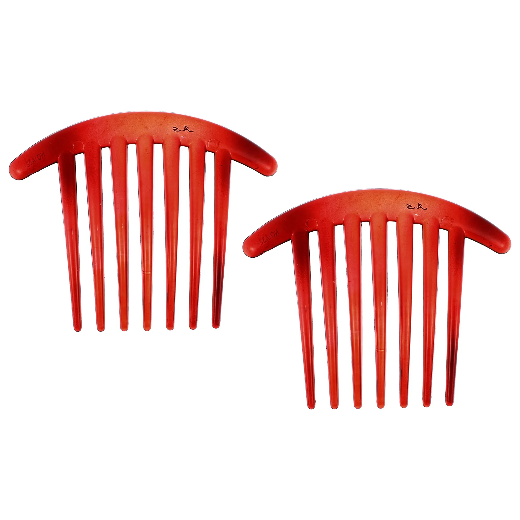 VOCOSTE 2 Pcs French Twist 7 Teeth Comb, Resin Small Side Combs, Teeth Hair Combs Hair Clip Comb, 4.1"