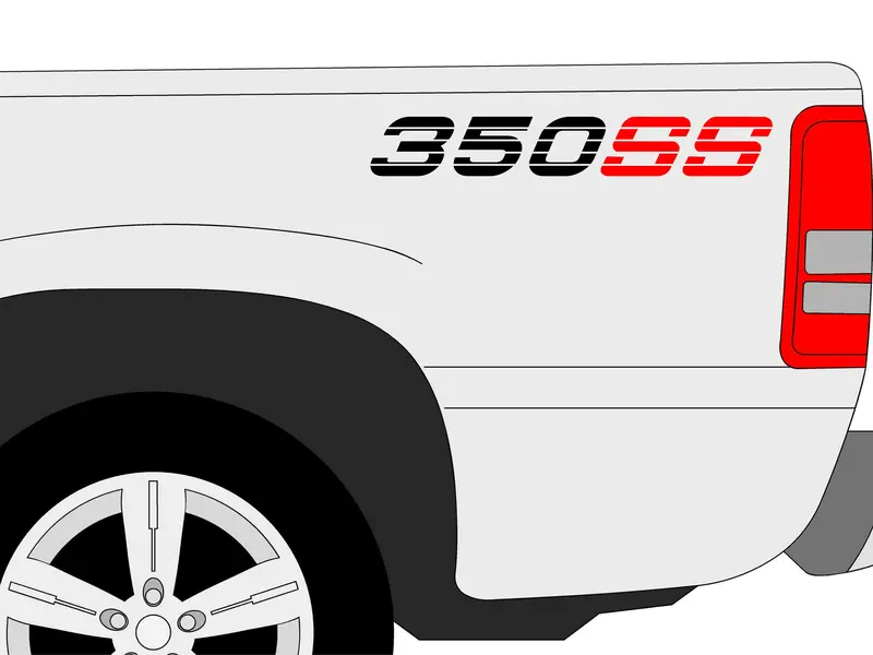 CHEVY 454 SS Decals 350 SS Side Bed Stickers Chevrolet Silverado Bed Graphics