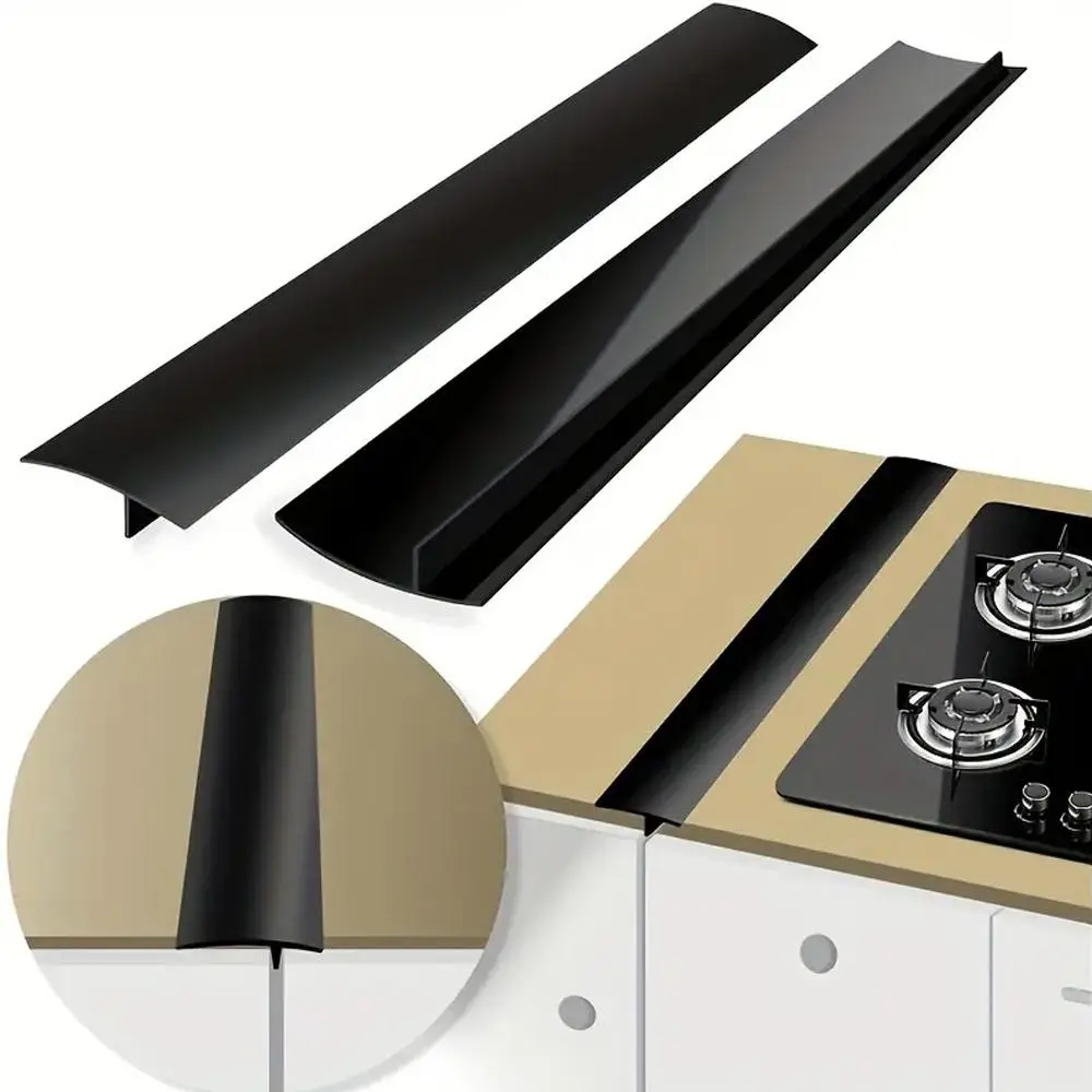 Kitchen Decoration Stove Kitchen Counter Kitchen Cabinets Waterproof Sealing Strip Can Be Cut With Silicone High-Temperature And Oil Resistant Gap Strip Kitchen Counter Accessory Home
