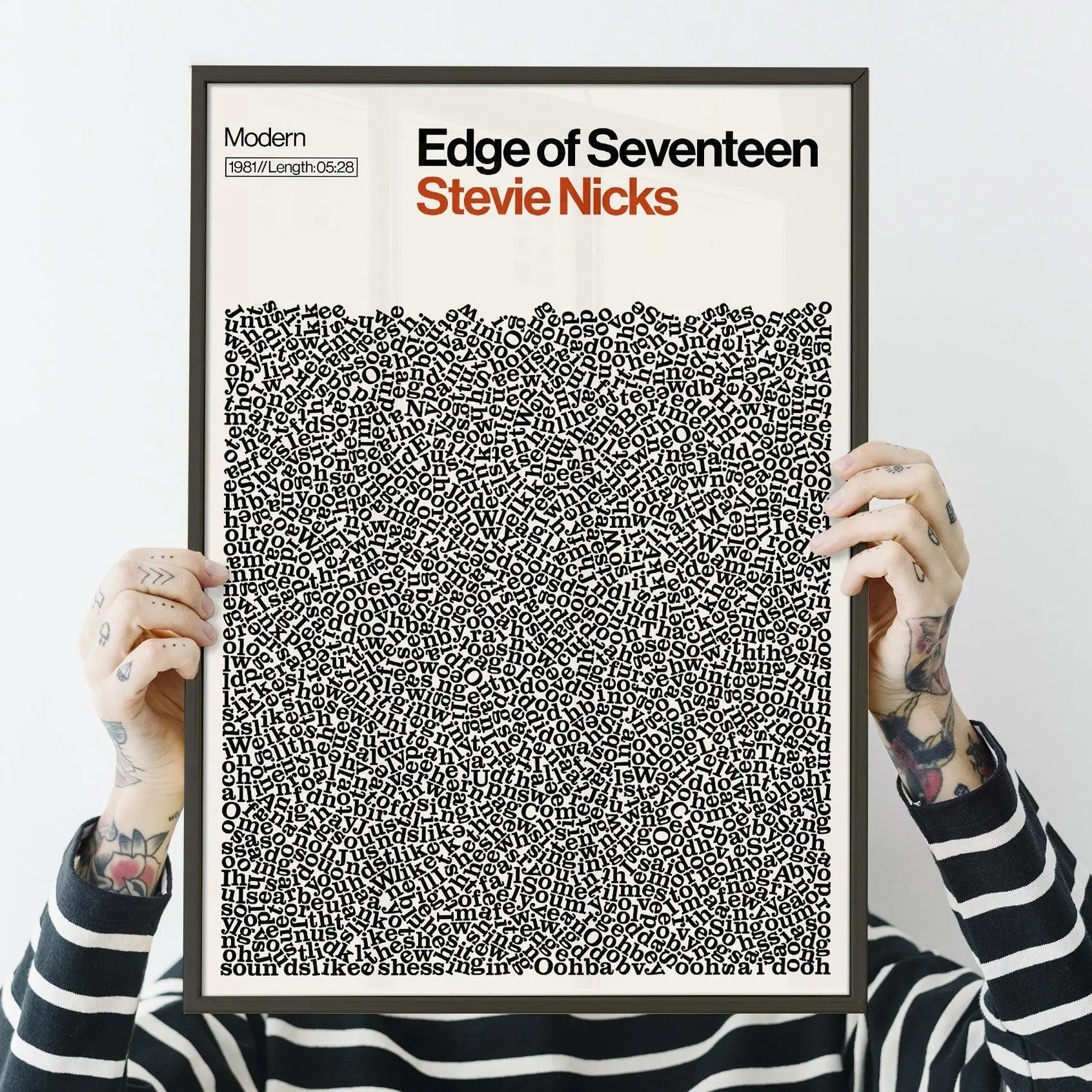 Stevie Nicks Poster Edge of Seventeen Song Lyric Print Stevie Nicks Music Art Print Gift, Music, Rockstar Birthday Card, Rock Idol, Cards for Dad, Stevie Nicks Wall Art, Stevie Nicks Music Poster, Fleetwood Mac Rumours Birthday Card, Pop Culture Card