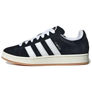 Adidas Originals Campus 00s Leather Low-Top Skate Shoes for Men and Women in Black and White