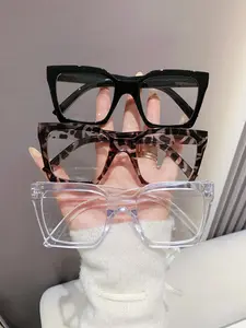 3 Pairs Plastic Frame Square Transparent Fashion Glasses, Classic Design, All Seasons, Decorative Lens, Casual Style, Non-Color Changing, High Quality Eyeglasses, Lightweight Durable Glasses