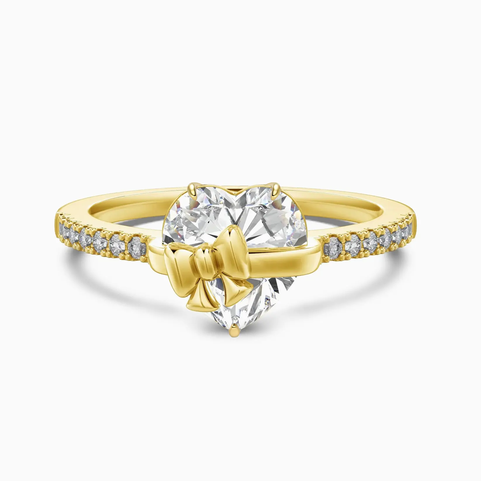 DARRY Halo Heart Pavé Promise Ring