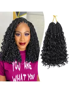 10 Inch Crochet Goddess Locs 8 Packs, Pre-Looped Easy Install Synthetic Braiding Hair for Women