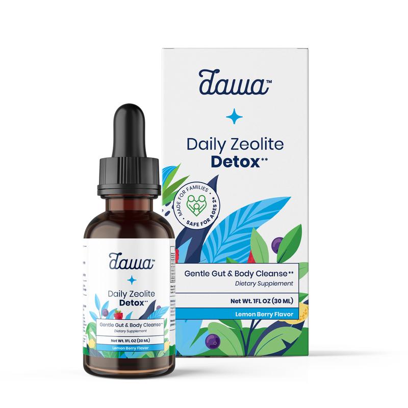 Dawa Zeolite Detox Liquid Drops - (5-in-1) Natural Daily Cleanse | With Blue Spirulina, Soursop & MCT | Energy, Mental Clarity, & Immune Support