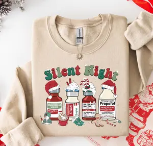 Silent Night Christmas Nurse Shirt Medical Holiday Shirt Christmas Orthopedic