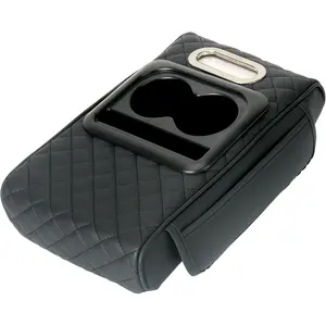 Anti-Scratch Vinyl Leather Armrest Cushion - Black Center Console Trim, Fits Most Vehicles & SUVs upgraded center console cover