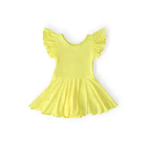 Yellow S/S Twirl Leotard