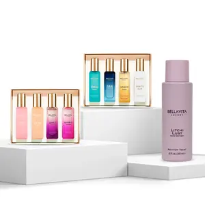 The Juicy Luxe Wardrobe by Bellavita Luxury | Her N More Perfume Gift Set & Litchi Lust Hair & Body Mist | Fruity Floral & Bold Scents | 8 Perfumes & Revivable Water-Based Mist | Complete Scent Wardrobe | Vegan & Cruelty-Free