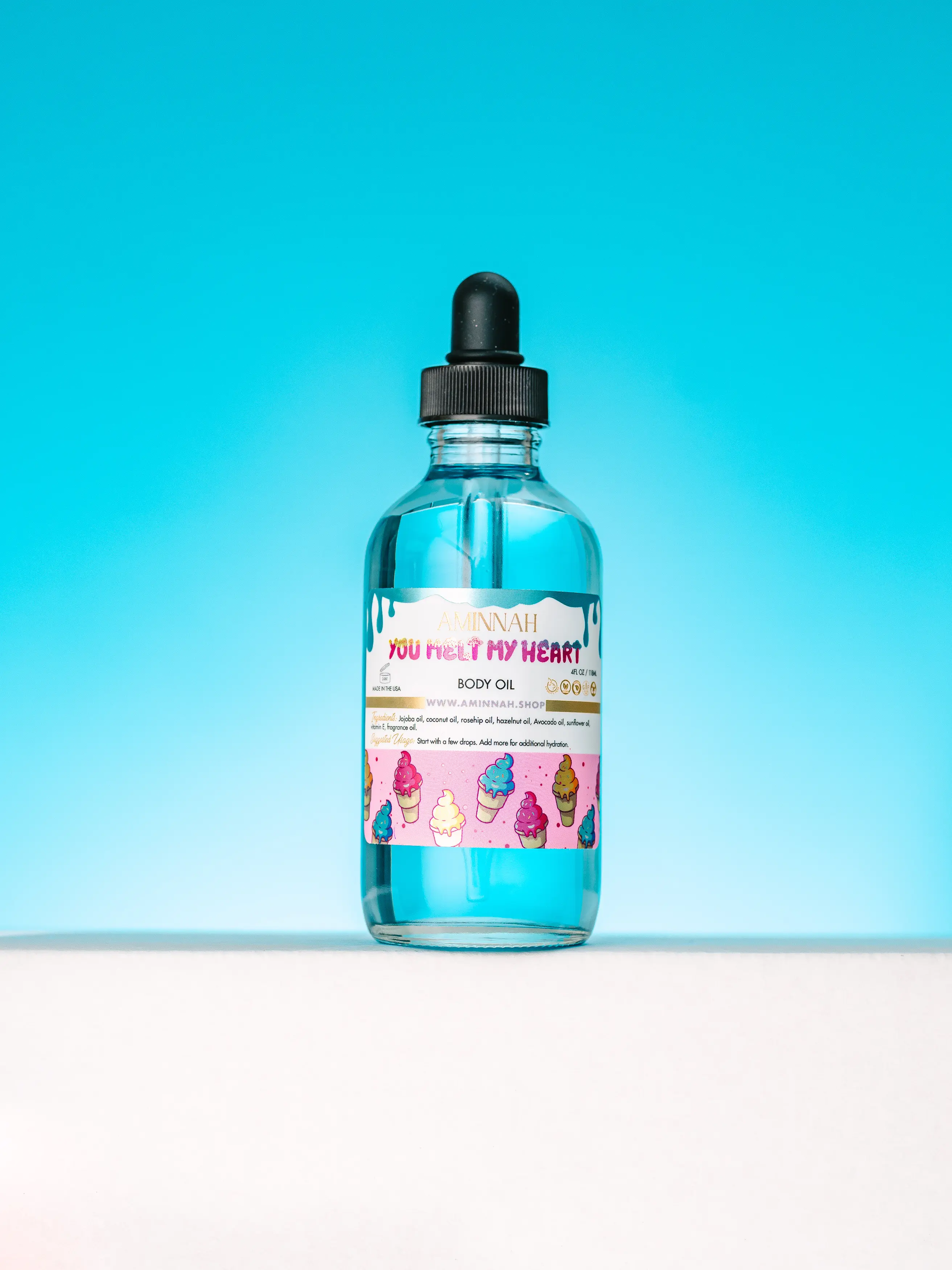 "You Melt My Heart" Body Oil Skin Care Mango and Passion Fruit Moisturizer Natural Cosmetic