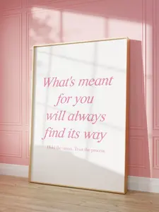 Pink Quote Print Pink Motivational Poster Pink Positive Affirmation Wall Art  ,Product without frame