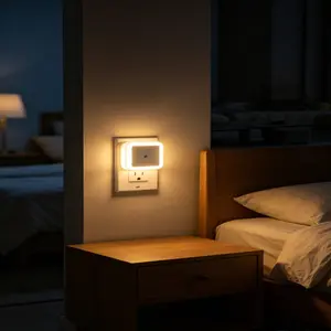 6Pack LED Night Light with Dusk to Dawn Sensor Auto-On/Off Warm Glow for Bedroom Bathroom Kitchen Hallway Modern Home Lighting