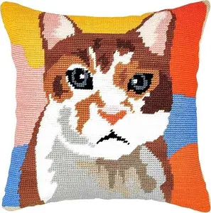 Needlepoint Pillow Kit - Cat