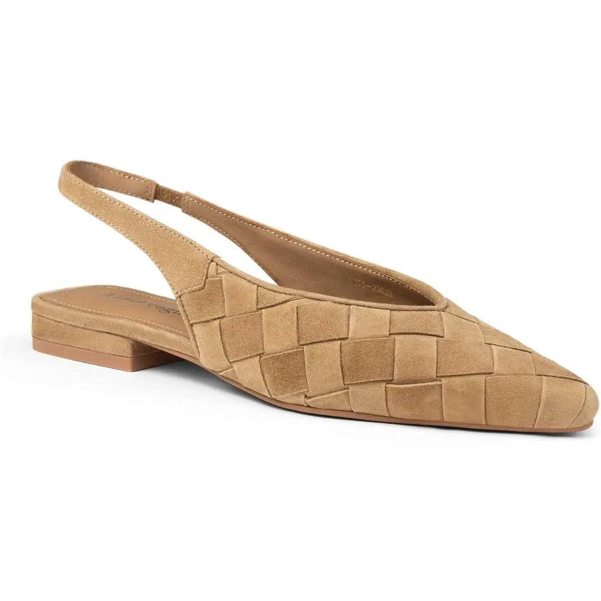 Women's Suede Slingback Mules Footwear - Pointed Toe, Adjustable Buckle, Flat Heel, Comfortable Leather Office Shoes, All Seasons, Casual, Classic, Elegant, Flat Sole Mules, Pointed Toe Mules