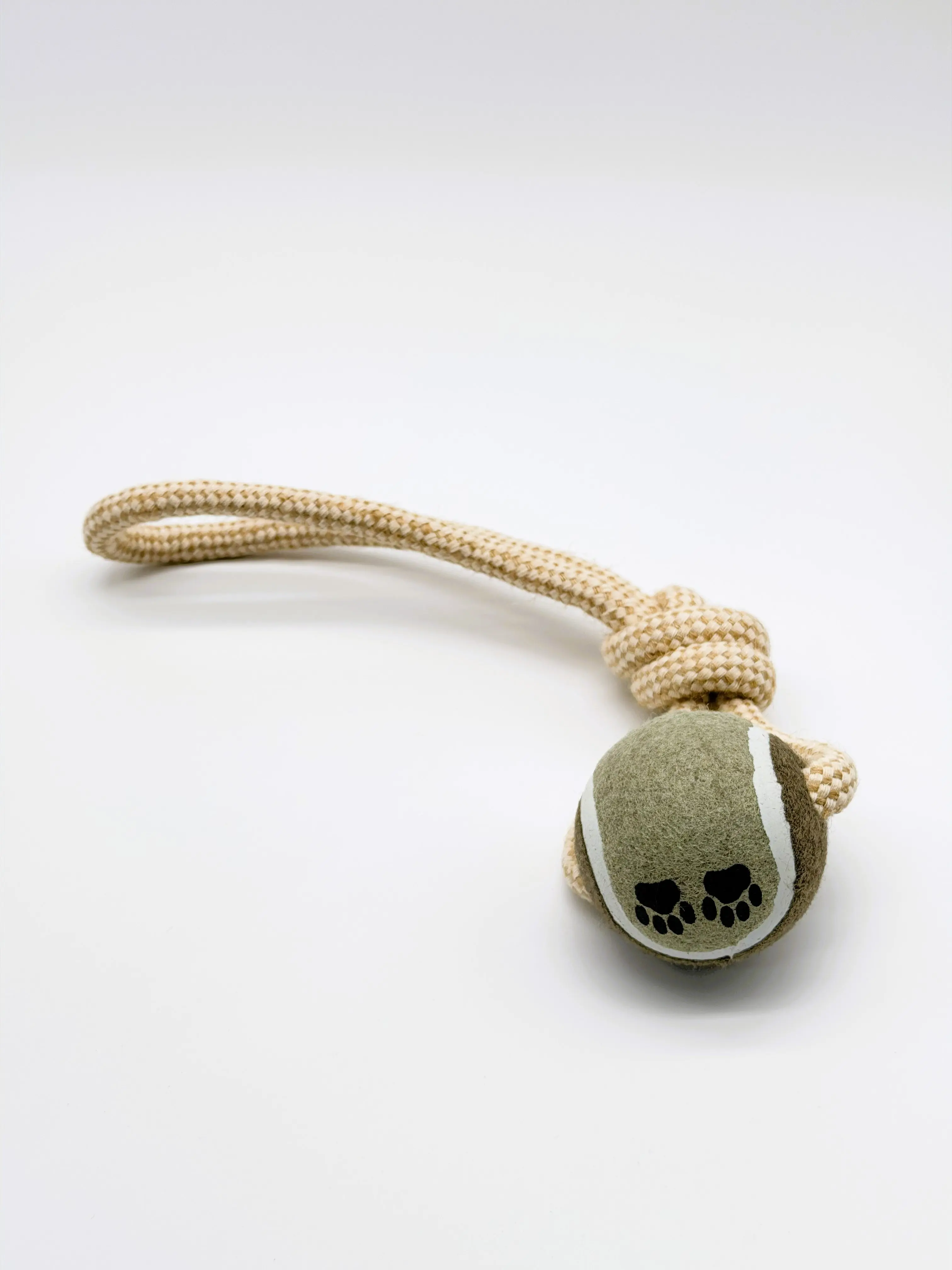 Pull Away Rope and Tennis Ball Dog Toy