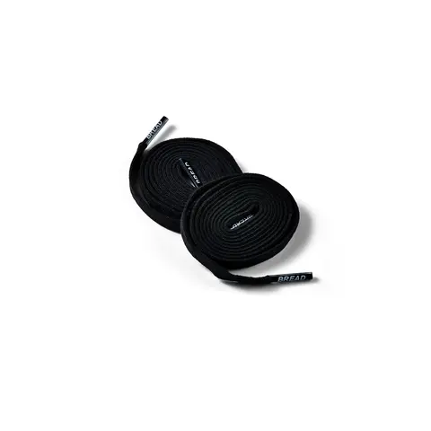 Bread Elastic Shoelaces, No-Tie Stretch Laces for Slip-On Shoes, Shadow Black