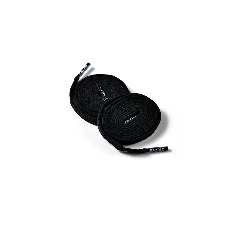 Bread Elastic Shoelaces, No-Tie Stretch Laces for Slip-On Shoes, Shadow Black