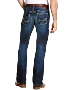 Ariat Men's Boot Barn M4 Adkins Dark Wash Relaxed Fit Stretch Bootcut Jeans - 10021767