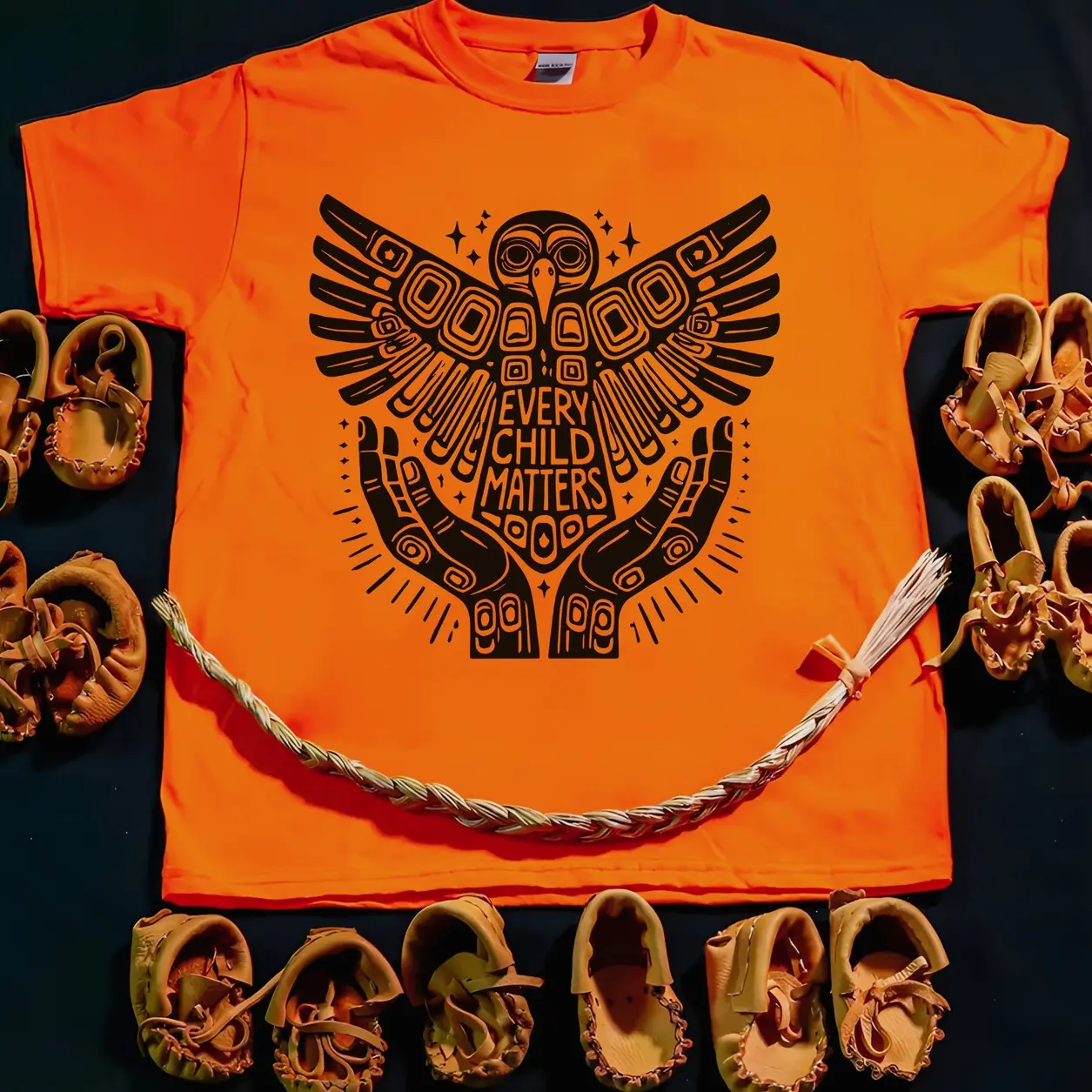 Every Child Matters T-Shirt/Hoodie/Sweatshirt - Owl Bird Feather Graphic  For Orange Shirt Day Fabric Top Fit Clothes