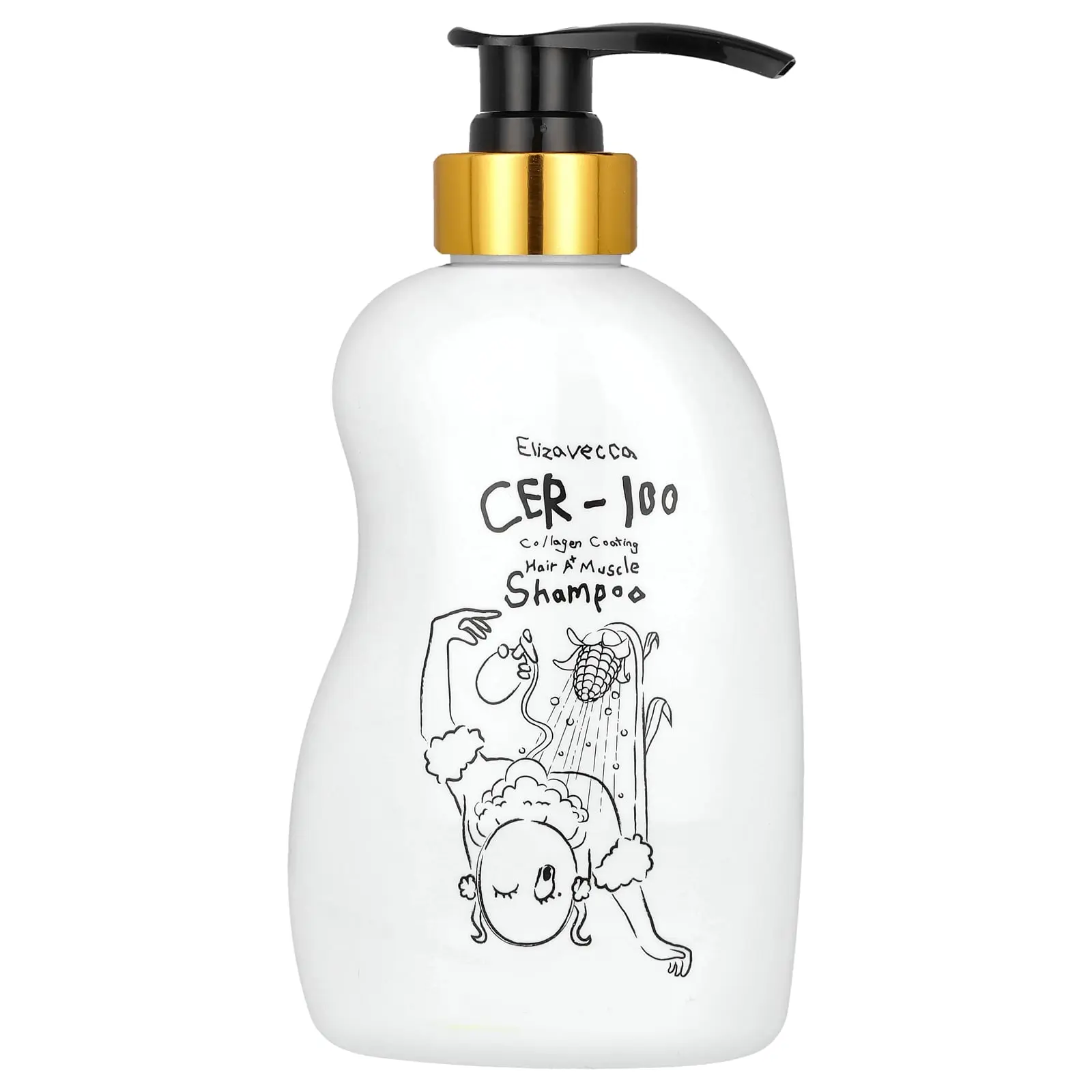 Elizavecca CER-100 Collagen Coating Hair A+ Muscle Shampoo, 16.9 fl oz (500 ml)