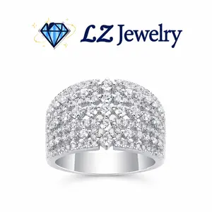 New Arrival Bubble Band 925 Sterling Silver Synthetic Moissanite Ring