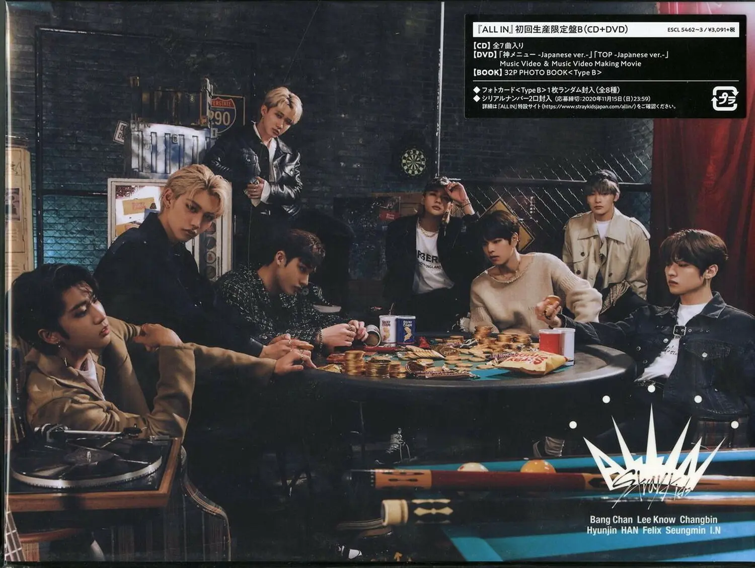 Stray Kids - All In (Japan 1st Mini Album) (Version B)  [COMPACT DISC - CD] Japan - Import