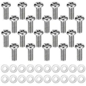 20 count M4 x 10mm Screw  Stand Mounting Phillips  Screw with 20 Washers for Computer Wall Mounting Arm Mounting