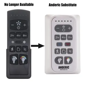 Anderic RRFA0318 Ceiling Fan Remote Control for Harbor Breeze FA0198 | Arbormere 60-in  | Queensdale 60-in | Outermark 60-in - A25-FA0198A