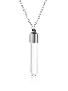 Mini Wish Bottle Pendant, Creative Design, Openable Thread, Minimalist Chain, Christmas Valentine's Day Birthday Gift, Unique Jewelry Accessory