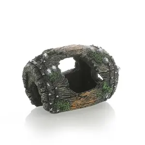 Aquarium Resin Barrel Decoration Sunken Hideout Craft Ornament for Fish Tank Decoration and Aquarium Accessories