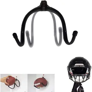 Wall Mount Football Organizer Adjustable Claw Design Garage Sports Gear Storage for Helmets Hats Coats Balls Heavy Duty Metal Space Saving Decor