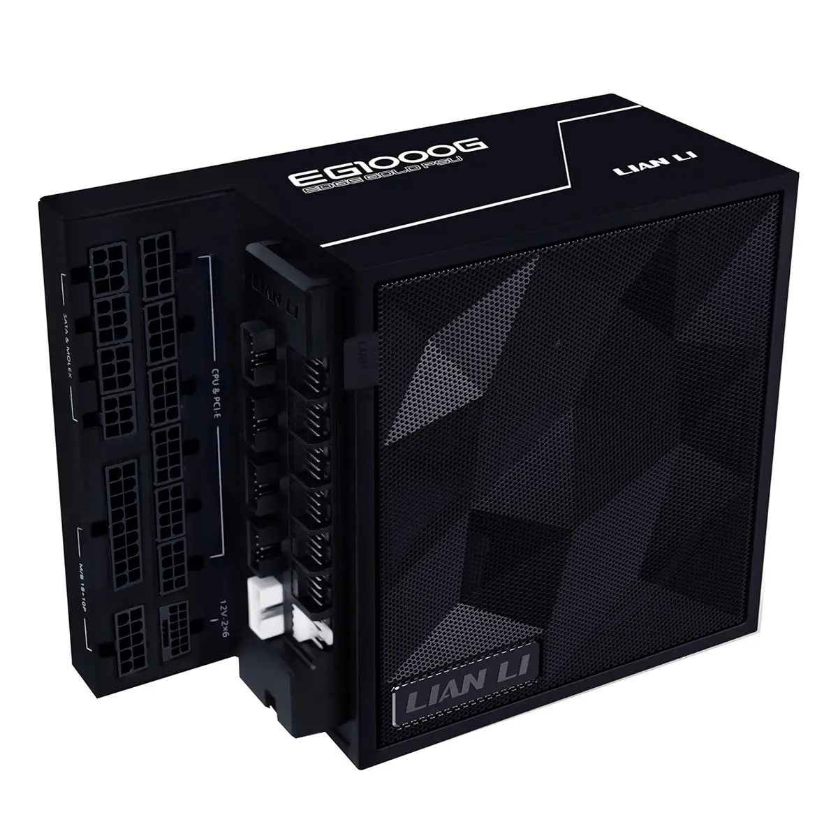 Lian-Li EG1000G EDGE GOLD 1000W 80+ Gold Certified Fully Modular ATX PSU with USB Hub, Black