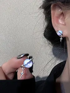 Planet Earrings, Universal Planet Earrings,Planet Surrounding Stud Earrings,planet pendant earrings Shiny, Romantic,  Minimalist Versatile Stylish Jewelry, for Teenager