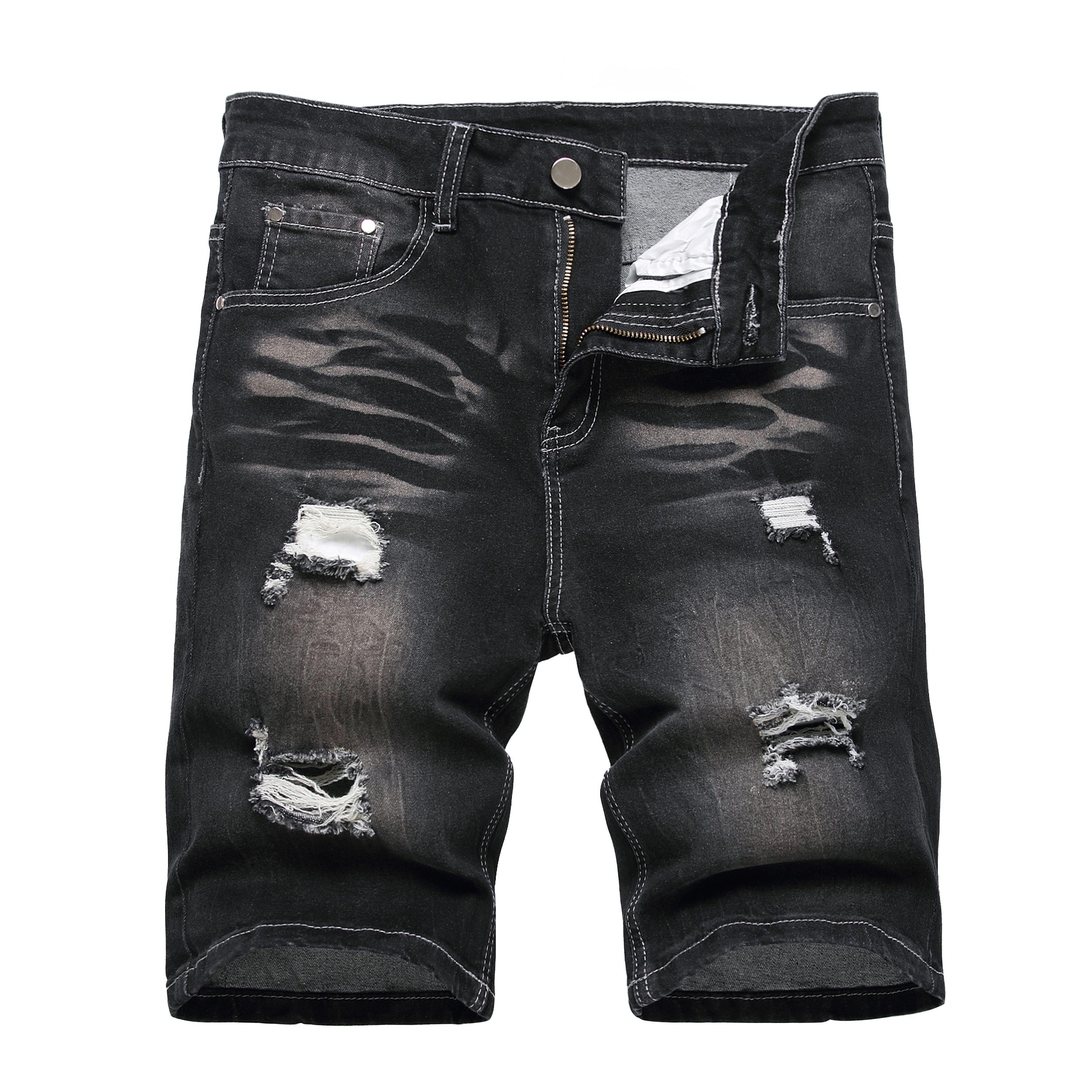 JUNBAOSS Men's Multi Pack Slim Fit Stretch Denim Shorts Ripped Skinny Jean Shorts for Men,Fashion Straight Comfort Flex Waist Short Jean summerwins
