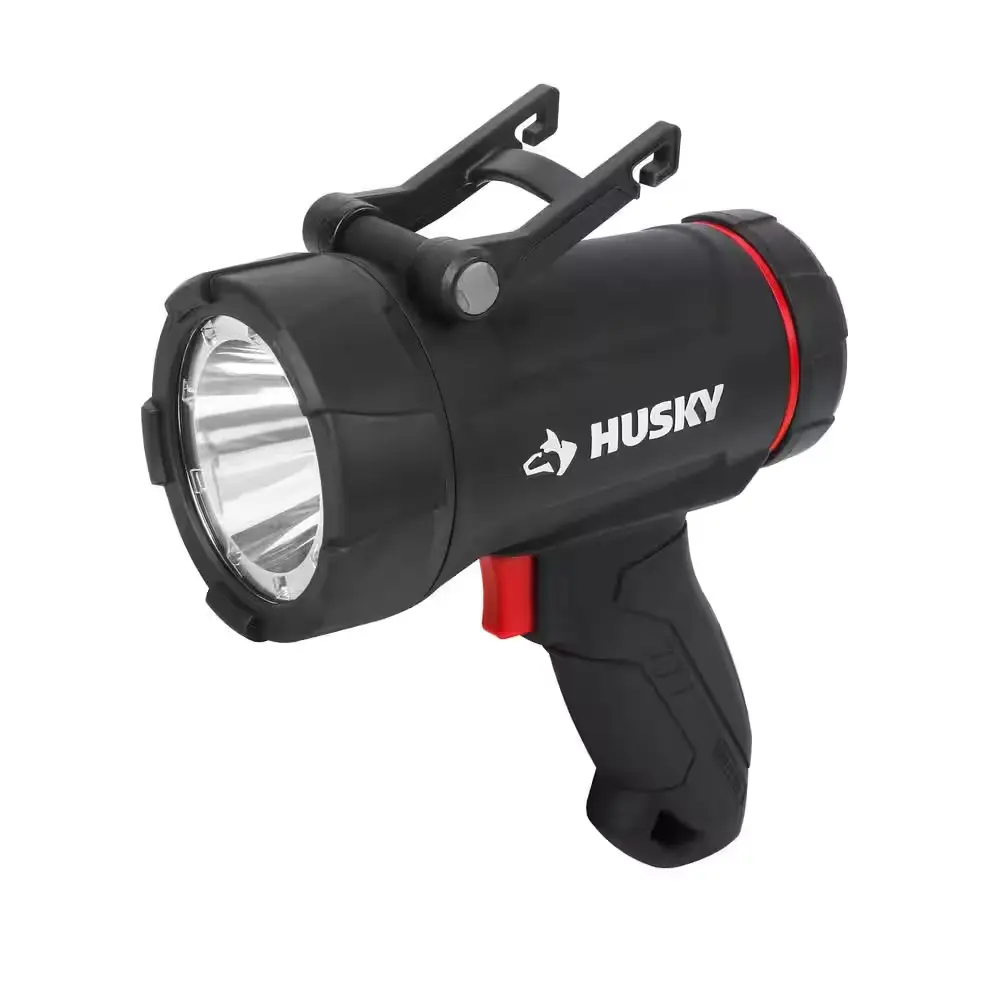 Husky 2500 Lumens Dual Power Rechargeable LED Floating Spotlight, Compact Water Sports Underwater Diving Lights with Hook Stand