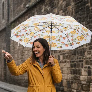 Bee Honeycomb Umbrella - Floral Foldable | Nature Lovers