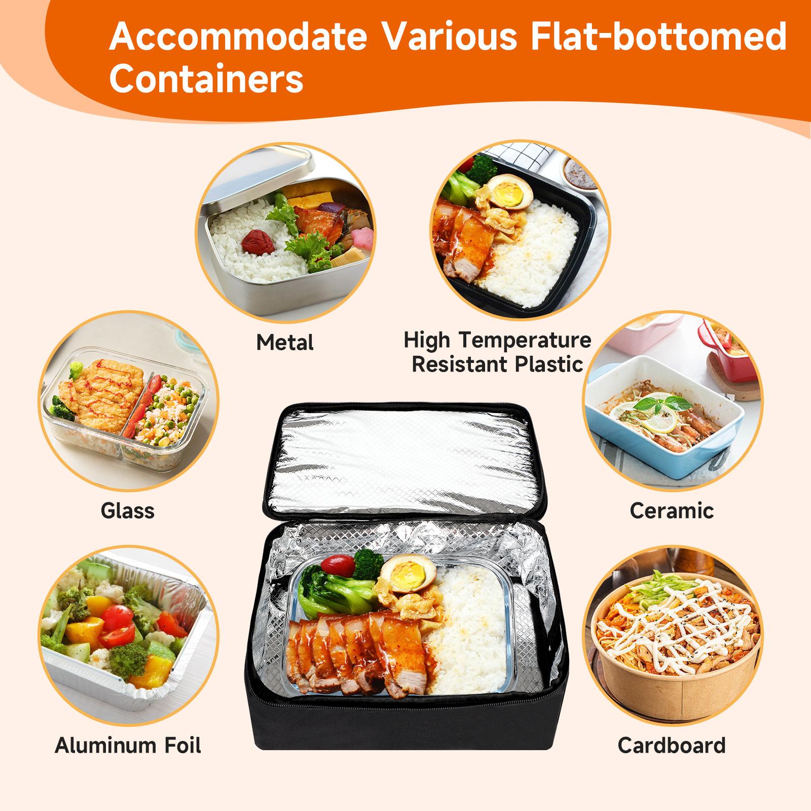 Mini Heated Lunch Box Portable Electric Food Warmer Ideal for Work the Office and Construction Sites Cook Reheat and Eat on the Go