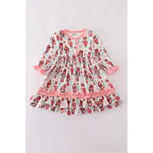Christmas nutcracker print ruffle gown