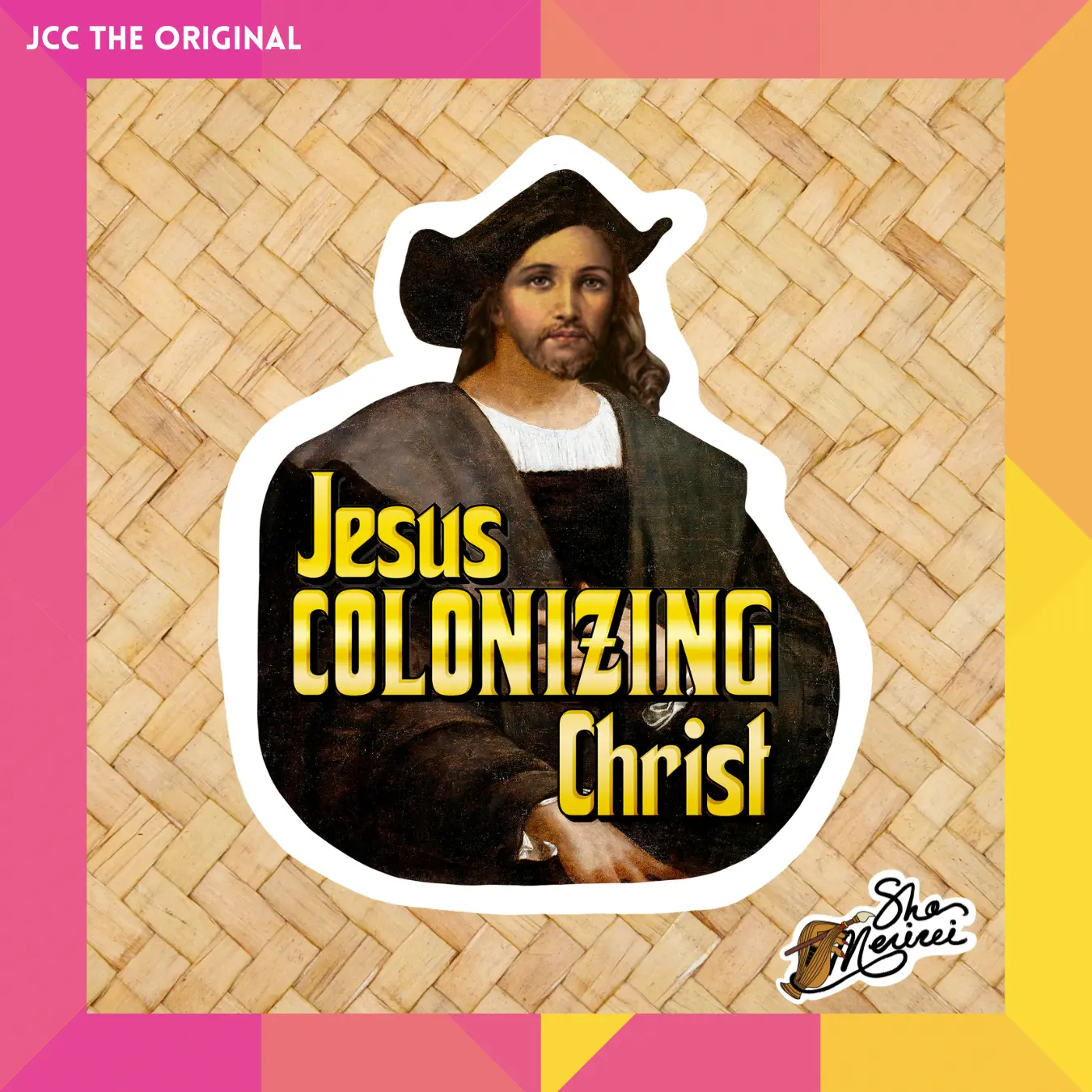 (2) The Original Jesus Colonizing Christ Stickers - JCC Remix Vinyl Decal for Laptops and Skateboards
