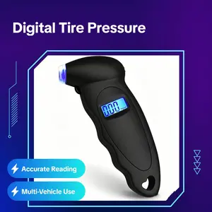 JOYTUTUS Digital Tire Pressure Gauge,Accurate Air Tire Gauge with Backlit LCD and Non-Slip Grip,Max 150 PSI, 4 Units Settings for Car Truck Motorcycle Bicycle