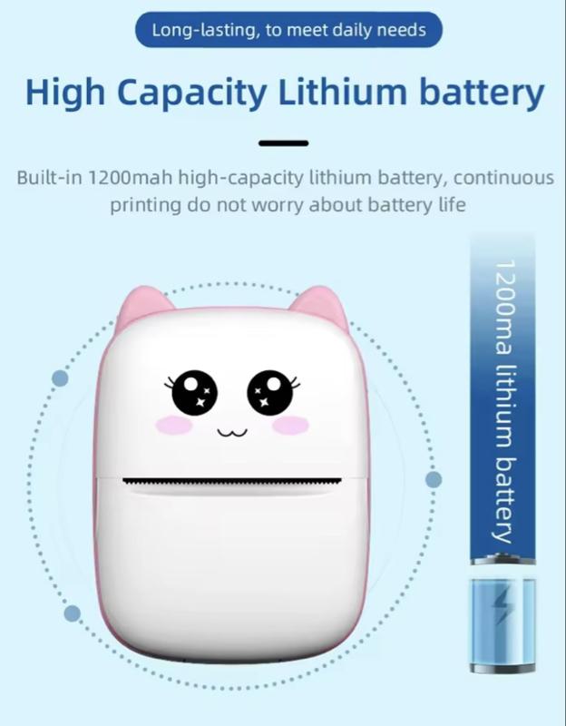 MINI Portable Thermal Printer Wireless Label Memo Machine 200dpi Bluetooth Inkless Pocket Imprimante Phone Notes Printing Paper with 3 White & 3 Color Rolls for Home Offices School. Once item is used no returns. All items have been tested by Manufacturer.