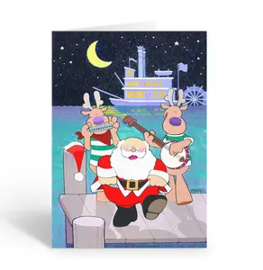 Stonehouse Collection | Santa in the South Christmas Cards | Paddleboat Christmas Cards | 12 Bayou Christmas Cards & Envelopes