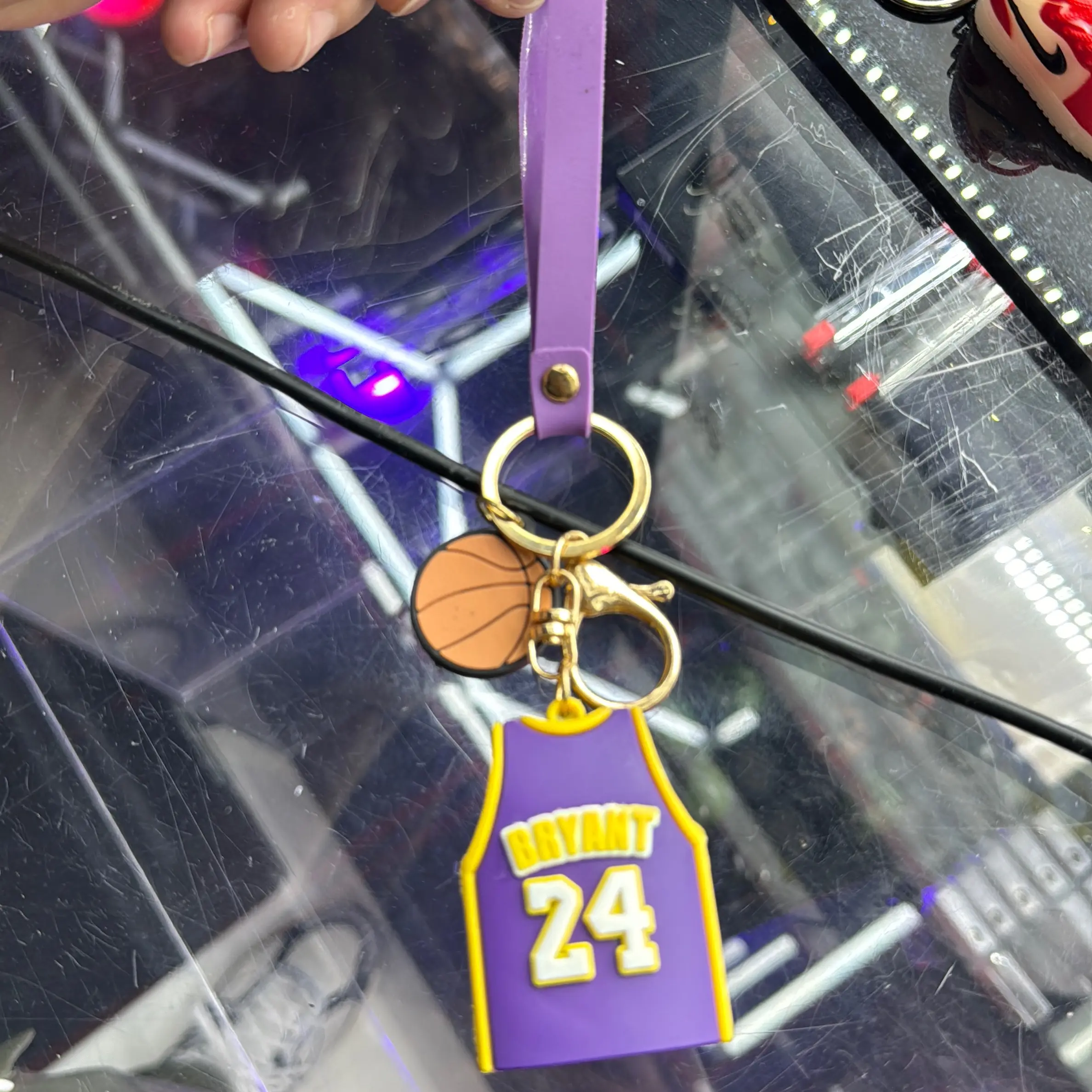Kobe Bryant Lakers keychain for footwear and shoe