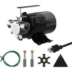 120V Electric Water Pump - 330 GPH Utility Pump, 1/10  for Rain Barrel, Garden Hose, Ponds, Pools, Aquariums, Hot Tubs