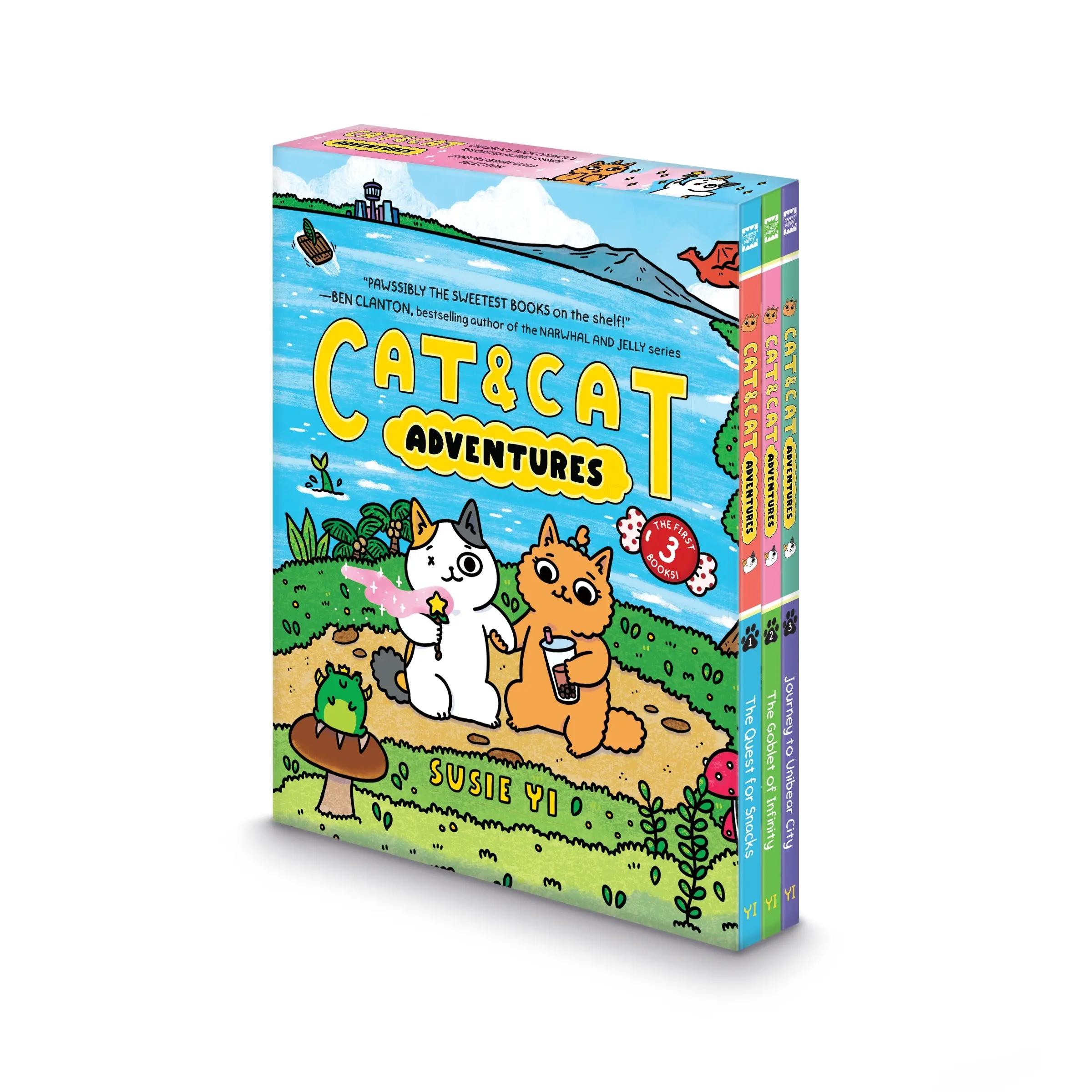 Cat & Cat Adventures 3-Book Box Set: A Graphic Novel (Cat & Cat Adventures) by Susie Yi||Susie Yi [Multiple-component retail product]