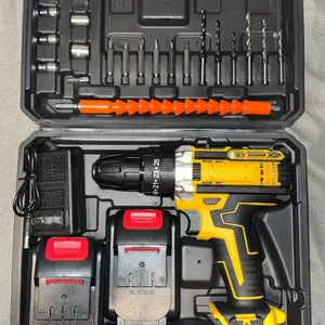 21V Cordless Drill Set with 29Pcs Accessories, 3/8 Inch Keyless Chuck, 25 Clutch, 45Nm Max Torque, 2 Batteries & Fast Charger, Ideal for Home DIY & Repair - Outdoorfun